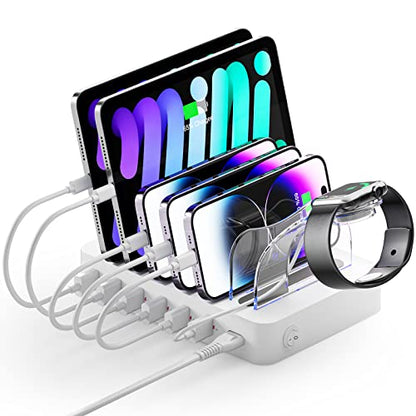 Unitek Fast Charging Station for Multi Devices, 6 Ports Charger with QC 3.0