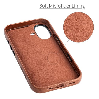 Dockem Card Case for iPhone 17 with Magnetic Mounting Plate, Camera Control Button, Wallet with 2 Holder Slots: M2 Exec Premium Synthetic Leather (Brown) - color: Brown, size: 17