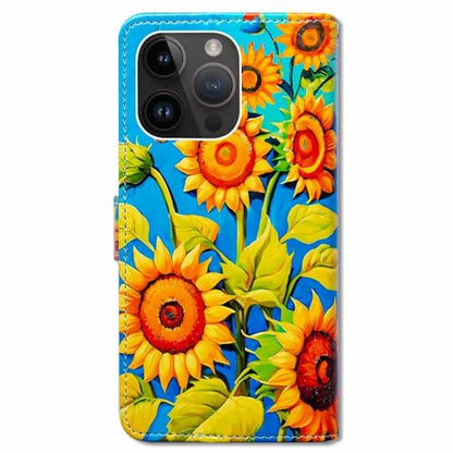 RFID Safe Case for iPhone 15 Pro Max,RFID Blocking,Yellow Sunflower Butterfly Leather Flip Phone Case Wallet Cover with Card Slot Holder Kickstand for iPhone 15 Pro Max - color: Yellow Sunflower Butterfly