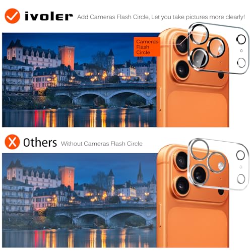 ivoler 3+3 Pack Tempered Glass for iPhone 17 Pro Max Screen Protector 6.9" with Camera Lens Protector with [ Alignment Frame], Anti-Scratch Case Friendly for iPhone17 Pro MaxTransparent HD Clear Film - size: iPhone 17 Pro 6.9''