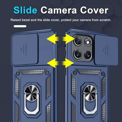 for Moto G Stylus 5G 2026/2025 Case Built in Slide Camera Cover - color: Blue, size: Moto G Stylus 5G 2026/2025