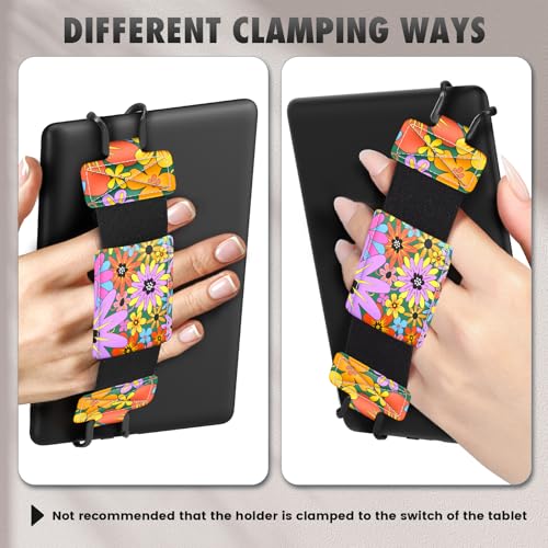 MoKo Soft Hand Strap for 6-8" Kindle eReaders Fire Tablet, Campus Flower - color: Campus Flowers, style: Soft Pu Strap