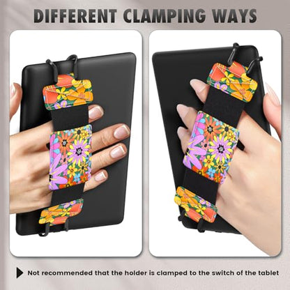 MoKo Soft Hand Strap for 6-8" Kindle eReaders Fire Tablet, Campus Flower - color: Campus Flowers, style: Soft Pu Strap