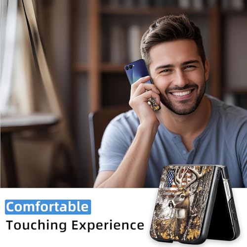 for Z Flip 7 Case Ultra Thin 1.2mm Matte Hard PC Phone Cover- Anti-Scratch Anti-Fingerprint Slim Fit Shockproof Protection Cover for Samsung Galaxy Z Flip 7 Case,Tree Deer - color: Tree Deer