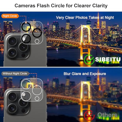 SIBEITU Screen Protector for iPhone 14 Pro Max 6.7 Inch Tempered Glass | 3 Pack Screen + 3 Pack Camera Lens Protector, HD Clear 9H Hardness, Scratch Resistant, Sensor Protection, Case Friendly - size: iPhone 14 Pro Max 6.7"