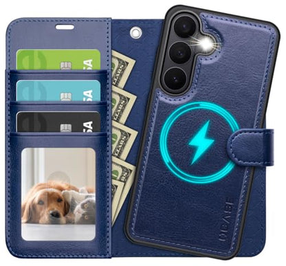 OCASE for Samsung Galaxy S26 Detachable Wallet Case with Card Holder, [2 in 1] PU Leather Flip Folio Case with RFID Blocking Stand Wrist Strap Shockproof Phone Cover 2026, Blue - color: Blue, size: Samsung Galaxy S26