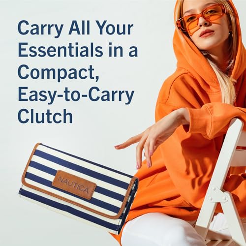 Nautica womens The Perfect Carry All Money Manager Wallet Organizer with RFID Blocking Wallet | The Perfect Carry All - color: Americana