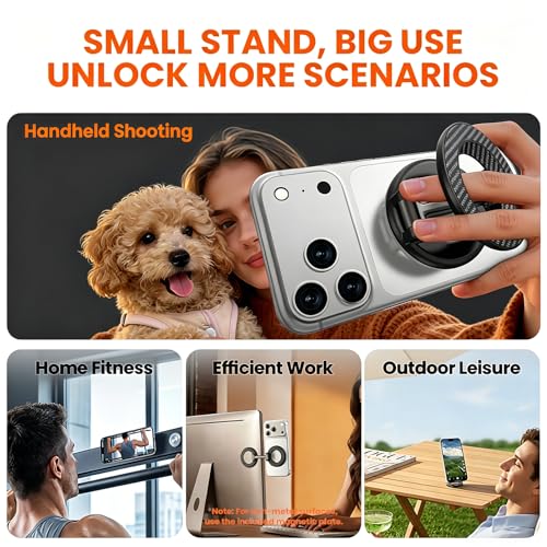 Dual-Sided Magnetic 360° Rotation Phone Holder Mount for Car, Gym, Desk