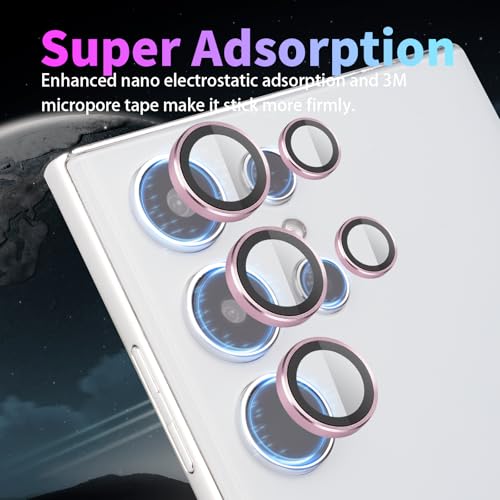 Camera Lens Protector for Samsung Galaxy S25 Ultra, Pink - color: Pink