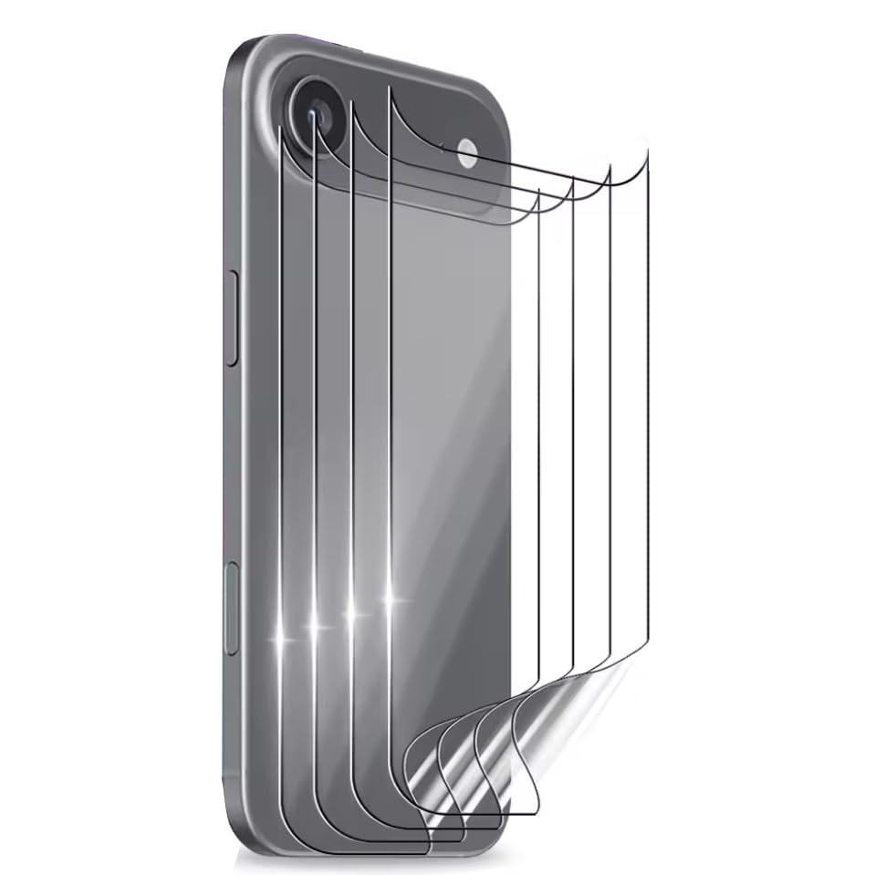 For iPhone Air 6.5“ Back Screen Protector Ultra Thin Glossy Protective Film -2 Packs-High Transparency - color: iphone air back protector