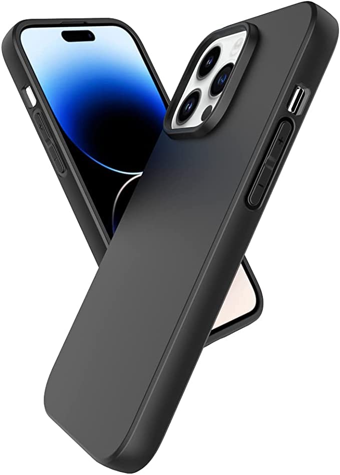 LRK Ultra Thin Black Case Compatible with iPhone 14 Pro: Slim, Soft, and Flexible (NOT Hard) [Matte Finish] Protective Black Phone Cover for iPhone 14 Pro, 6.1 Inch - Matte Black - size: iPhone 14 Pro
