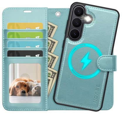 OCASE for Samsung Galaxy S26 Plus Detachable Wallet Case with Card Holder, [2 in 1] PU Leather Flip Folio Case with RFID Blocking Stand Wrist Strap Shockproof Phone Cover 2026, Ice Blue - color: Ice Blue, size: Samsung Galaxy S26 Plus