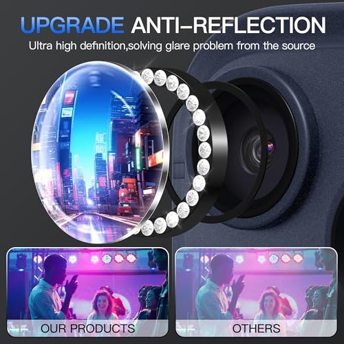 Suoman for iPhone 17 Pro/Pro Max Camera Lens Protector-Black - color: Diamonds-Black
