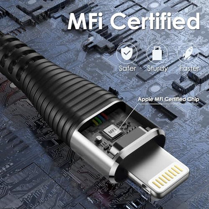 USB C to Lightning Cable [Apple MFi Certified] iPhone Charger 10 FT, 2 Pack - size: 10FT 2Pack, style: USB-C to Lightning Cable
