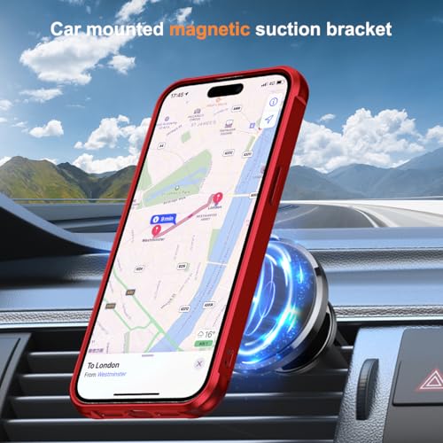 SKYLMW Compatible with iPhone 12/12 Pro Case with Stand,Red | iPhone 12 Case iPhone 12 Pro Case 6.1",Magnetic Ring Stand,Compatible with MagSafe,Military Protection,Great Grip Feeling - color: Red, size: Iphone 12 & Iphone 12 Pro