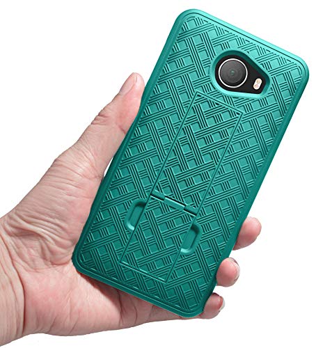Nakedcellphone Kickstand Cover for Jitterbug Smart 2 Phone Case - Teal Mint | Slim Hard Shell with Stand, Satisfying Texture, For Lively Smart2 (Year 2018, Model 5049SJBS2) - color: Teal