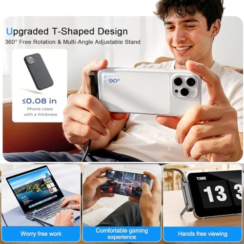 240W USB C to USB C Fast Charging Cable with Foldable Phone Stand,5FT,Black