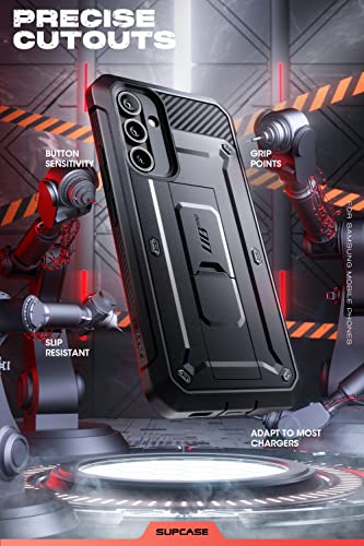 SUPCASE for Samsung Galaxy A54 5G Case with Kickstand, Black | Built-in Screen Protector, Rotatable Belt-Clip, Military-Grade Drop Protection, Full-Body Rugged, Unicorn Beetle Pro - size: Galaxy A54 5G