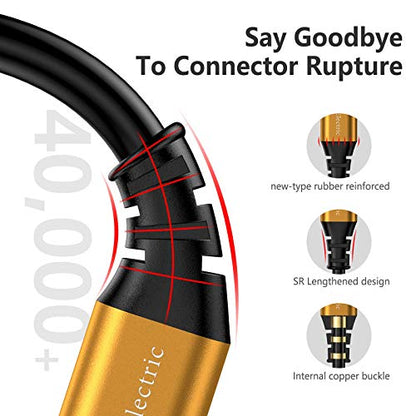 SMALLElectric 3 Pack MFi iPhone Charger 10ft Extra Long Lightning Cable - color: Gold, size: 10 Foot