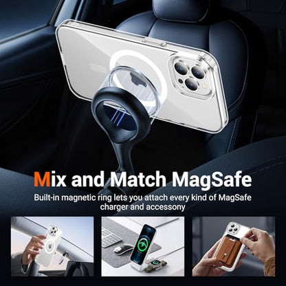 for iPhone 12 Pro Max Case Clear | Compatible with Magsafe, Anti-Yellowing, Military-Grade Protection, Shockproof Slim Magnetic Phone Case,6.7" - color: A-Clear, size: iPhone 12 Pro Max