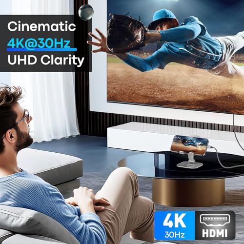 UANTIN USB C to HDMI Cable 6Ft for Home Office 4K High-Speed - size: 6FT, style: 1 Pack