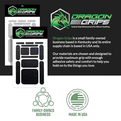 Dragon Grips 13pc Rubber Grip Tape, Non-Slip Adhesive Phone Grip Stickers - color: Black and Clear, size: 2 pack