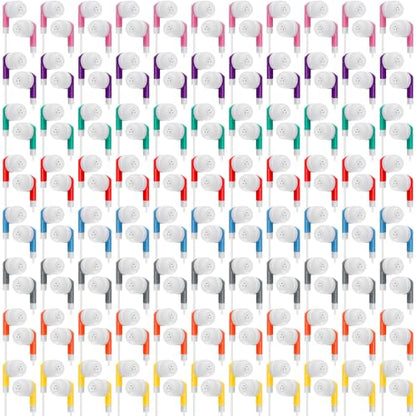Kigeli 300 Packs Wired Earbuds Bulk, Multicolor - color: Multicolor