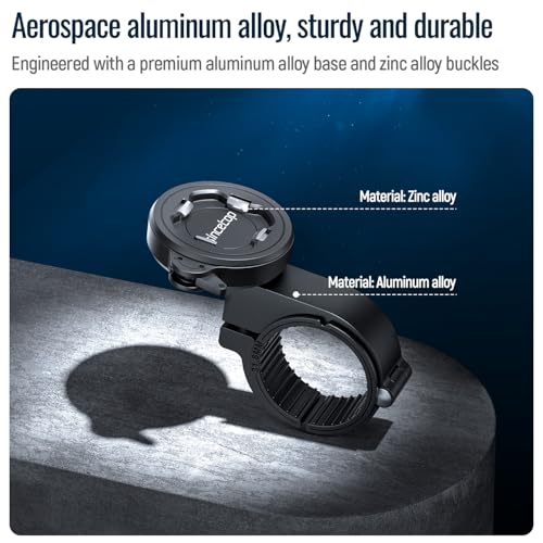 Aluminum Bike Phone Mount,Out Front Motorcycle Handlebar Phone Holder - color: 【2nd Gen】Handlebar Mount-Black