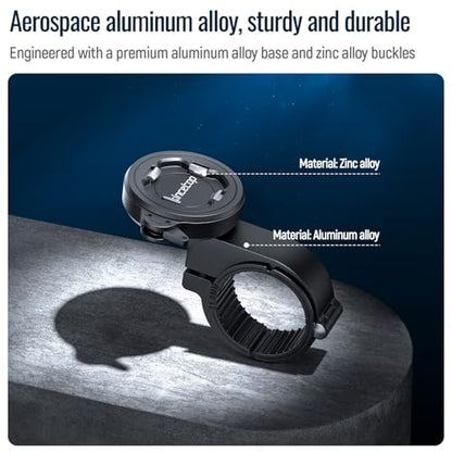 Aluminum Bike Phone Mount,Out Front Motorcycle Handlebar Phone Holder - color: 【2nd Gen】Handlebar Mount-Black