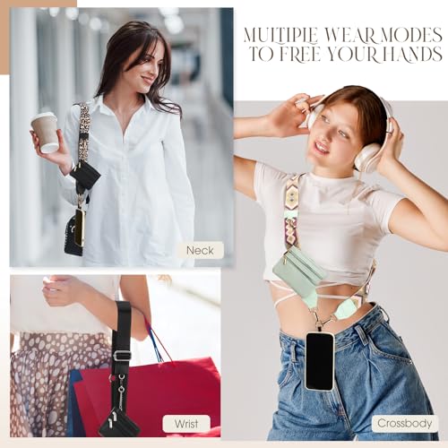 4 Pack Clip and Go Strap for Phone with Wallet,Classic - style: Classic