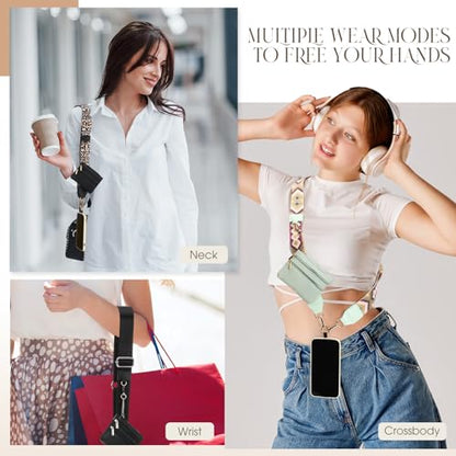 4 Pack Clip and Go Strap for Phone with Wallet,Classic - style: Classic