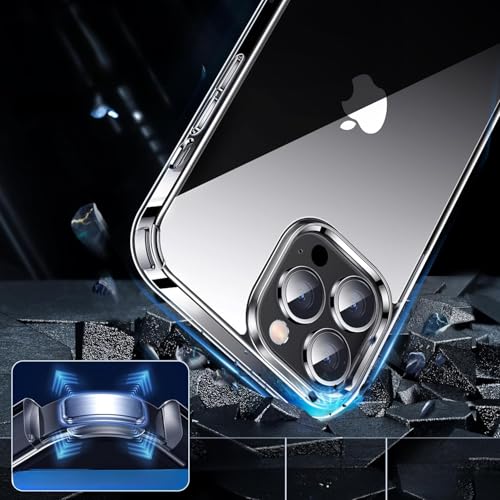 Shockproof Cheap TPU Bumper Clear Cell Phone Cases Compatible with Phone Models Transparent Case 16 15 14 Pro Max Crystal Clear (IP 16 6.1 Inch) - size: iP 16 6.1 Inch