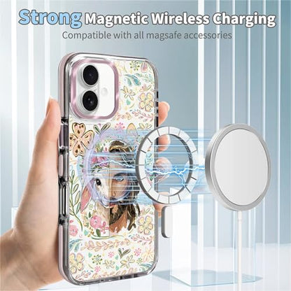 VisEnt Clear Case for iPhone 16 Plus, Magnetic Phone Case, Transparent Slim Cover, Military Grade Protection, Shockproof, Anti-Yellowing, Scratch Resistant, Christian Jesus Lamb - color: Christian Jesus Lamb, size: Iphone 16 Plus