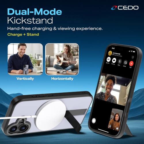 CEDO Magnetic Kickstand Case for iPhone 17, MagSafe Compatible Black - size: iPhone 17