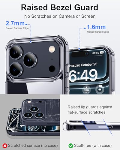 HOOMIL Clear Case for iPhone 17 Pro Max, Anti-Yellowing | Shockproof & Drop Protection, Scratch Resistant, Wireless Charging Compatible, Hard PC Back Phone Cover - color: Clear, size: iPhone 17 Pro Max