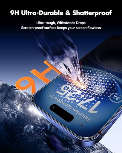 UNBREAKcable Privacy Screen Protector for iPhone 16-3 Pack - size: iPhone 16