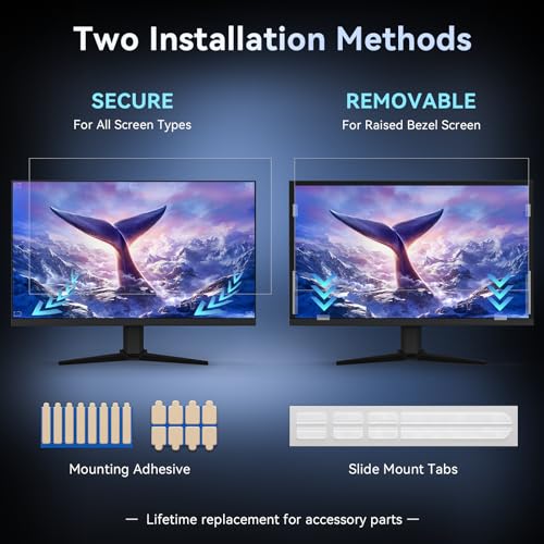 [2 Pack] Computer Privacy Screen 27 Inch for 16:9 Widescreen Monitor - size: 27" (16:9)-2 pack