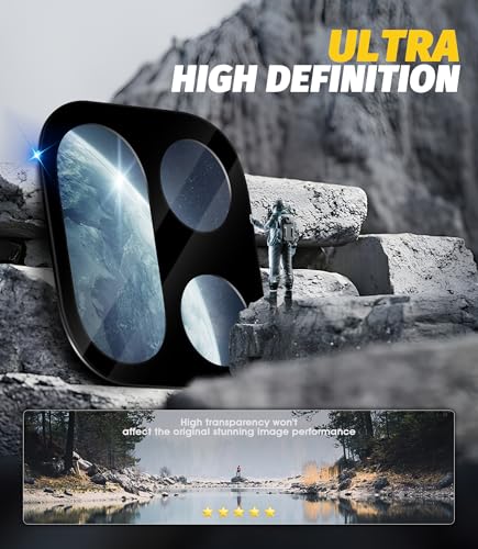 Orzero (3 Pack) Camera Lens Protector Compatible for Oneplus 15, Protector de Cámera Tempered Glass 9H Precise Camera Cutouts High Definition Anti-Scratch Does Not Affect Night Shots and Flash - size: Oneplus 15
