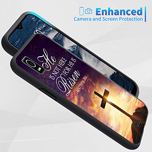 Case for Cricket Debut Smart 2022, for Debut Smart Phone Case 2022, Ultra-Thin Flexible Soft TPU Cover Lightweight Matte Case for Cricket Debut Smart 2022, Jesus Bible Cross Christian