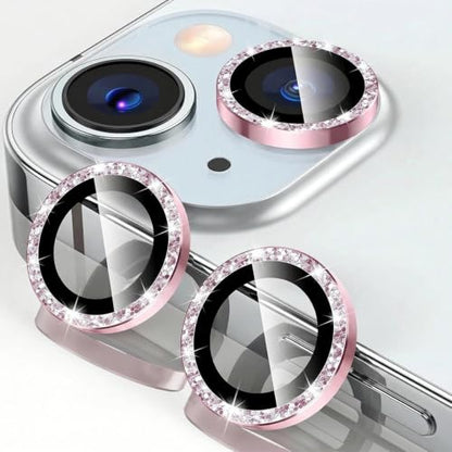 for iPhone 16 Pro/Max Camera Lens Protector Bling (Pink,iPhone 16/Plus) - color: Pink