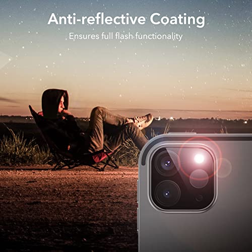 ESR 2 Pack Camera Lens Protector Compatible with iPad Pro 11/13 Inch M5/M4 (2025/2024), iPad Pro 12.9/11 Inch (2022/2021/2020), 9H Anti-Scratch Tempered Glass, HD Clarity, 3D Full Coverage