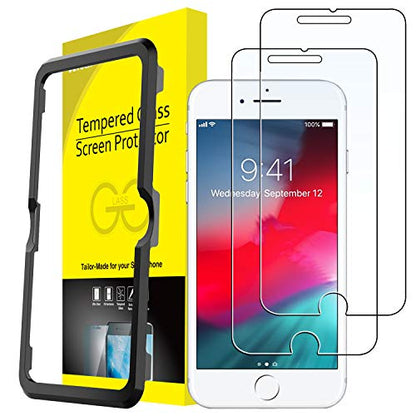 JETech Screen Protector for iPhone 8 Plus/7 Plus/6s Plus/6 Plus, 2-Pack | 9H Tempered Glass, HD Clear, Anti-Scratch Protection, Easy Installation Tool - size: iPhone 8 Plus/7 Plus, iPhone 6S Plus/6 Plus