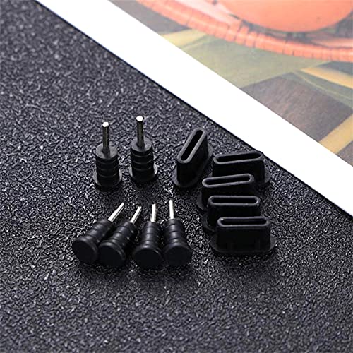 MYUBWTF Anti-dust Plug Set - 8 Silicone Caps, 4 Type-C & 4 Headphone Plugs, Compatible with Type C & Earphone Jacks