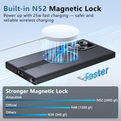 for S23-Ultra Case, Compatible with MagSafe, Durable Stand, Black - color: Black, size: Galaxy S23 Ultra 6.8"