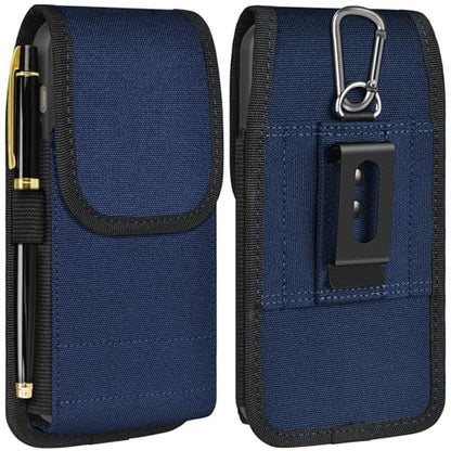 Cell Phone Holster with Card Holder Pouch Belt Clip Men for iPhone 17 Air 16 15 14 13 12 11 Pro Max Plus Samsung Galaxy S25 S24 S23 S22 Plus FE, L-Blue - color: Blue, size: L