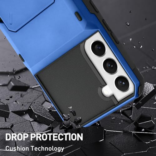 Wallet Case for Samsung Galaxy S22 Plus Case with 4 Card Holder Blue - color: Blue, size: Samsung Galaxy S22 Plus