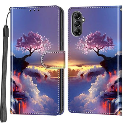 Case Wallet for Samsung Galaxy A14 5G, Pink Tree | Kickstand, 3 Card Holder, Shockproof TPU Interior Shell, PU Leather, Magnetic Flip Cover, Lanyard Strap - color: Pic:07
