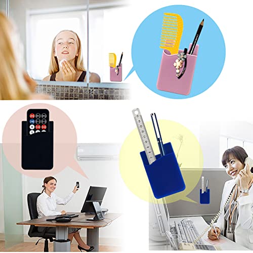 SHANSHUI Card Holder for Phone, Adhesive Phone Wallet Credit ID Business Card Holder Silicone Pocket Stick on Compatible with iPhone & All Smartphones 5 Pack - color: Multi-Colors(5 Pack)