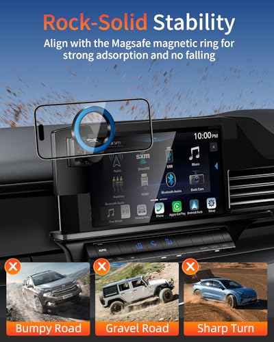Magnetic Car Phone Holder for 2025 2026 Toyota Camry Accessories, for Toyota Camry XLE/XSE 12.3 Inch Screen Fixed Clip, 360° Rotation,Compatible with MagSafe - size: for 2025 2026 Toyota Camry 12.3 inch touch screen
