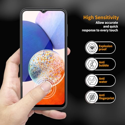 3 Pack for Samsung Galaxy A14 5G Tempered Glass Screen Protector - size: Galaxy A14 5G